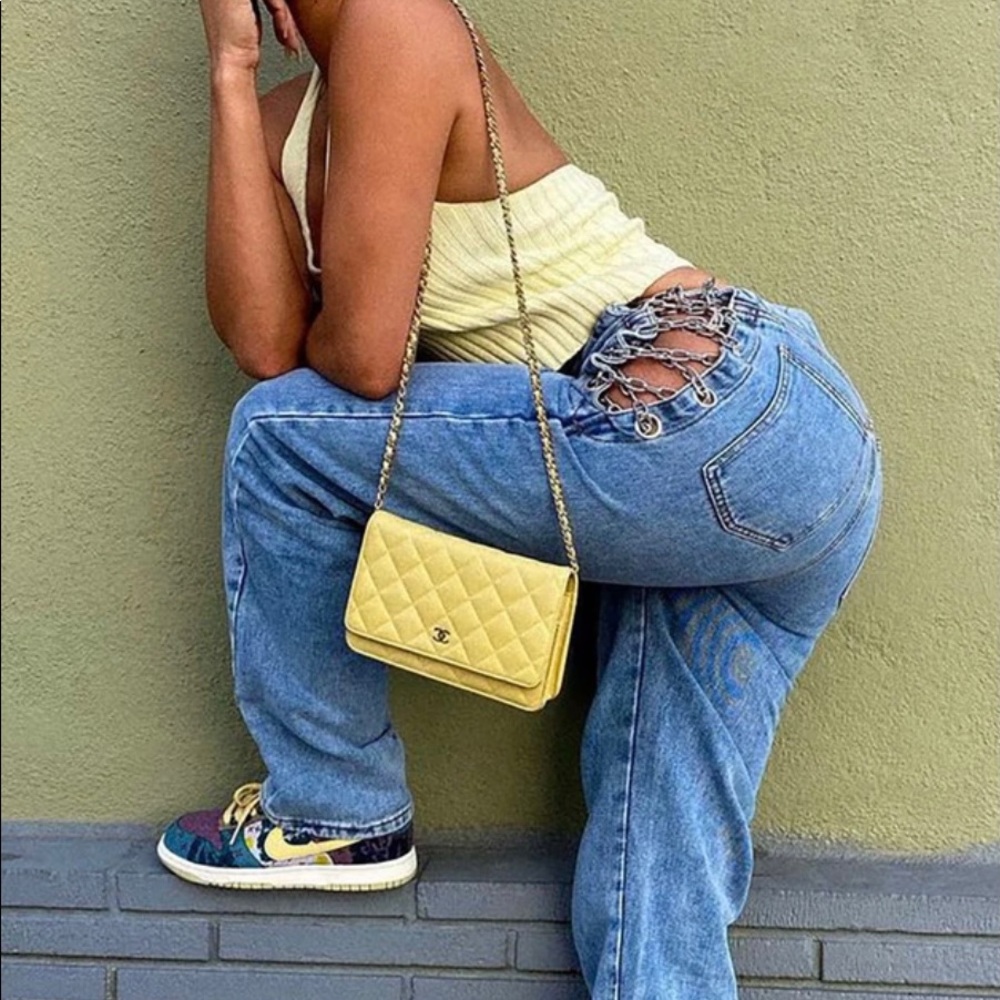 Breaking chains straight leg jeans Fashion Nova